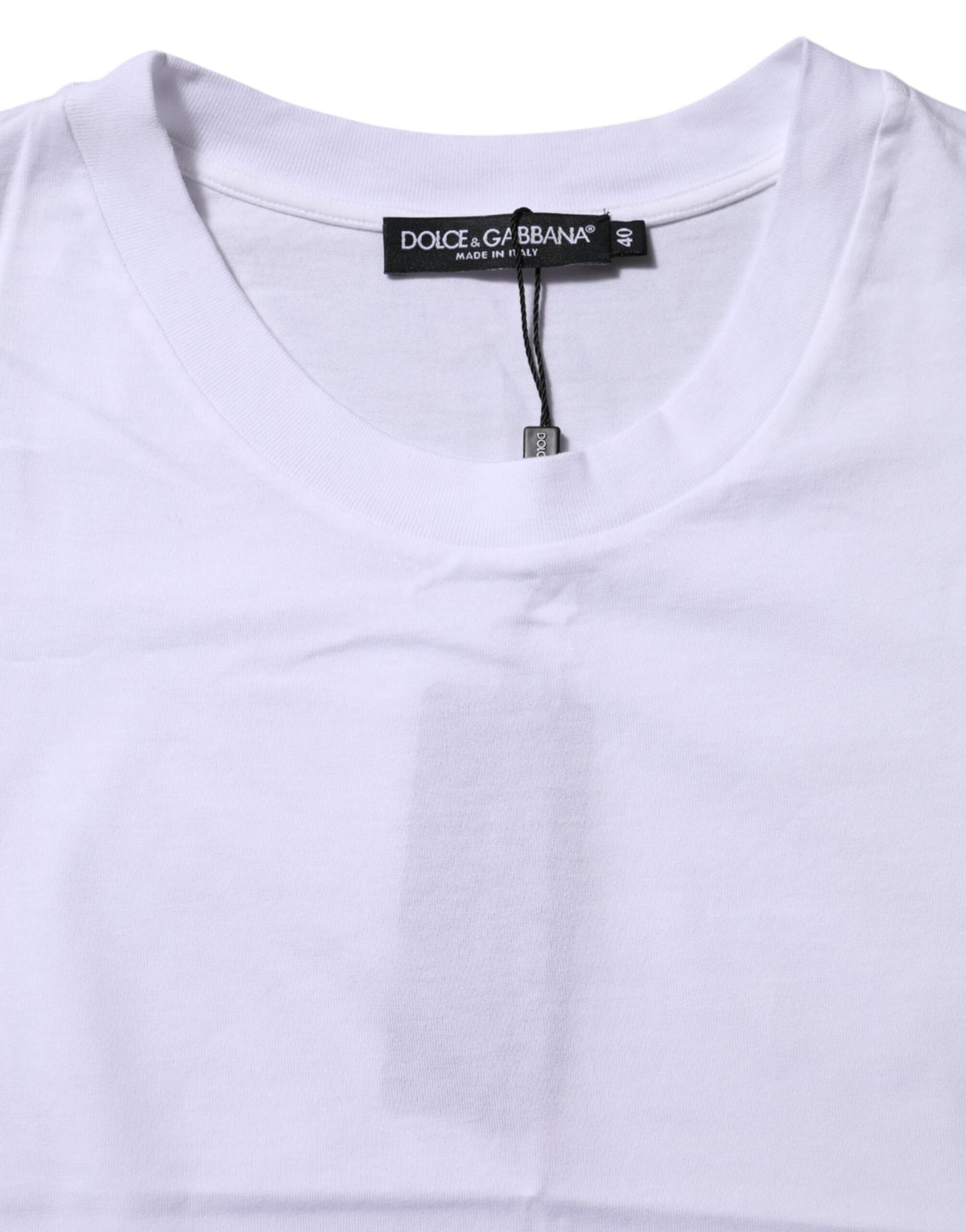 Dolce & Gabbana Women's Short-Sleeve Round Neck Cotton T-Shirt - White