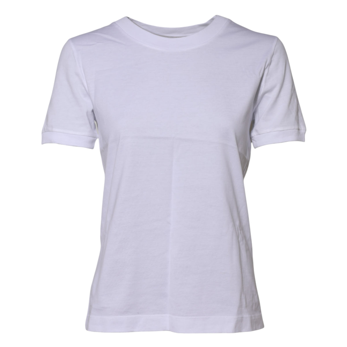 Dolce & Gabbana Women's Short-Sleeve Round Neck Cotton T-Shirt - White
