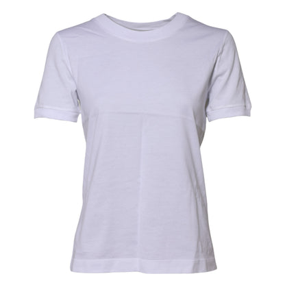 Dolce & Gabbana Women's Short-Sleeve Round Neck Cotton T-Shirt - White
