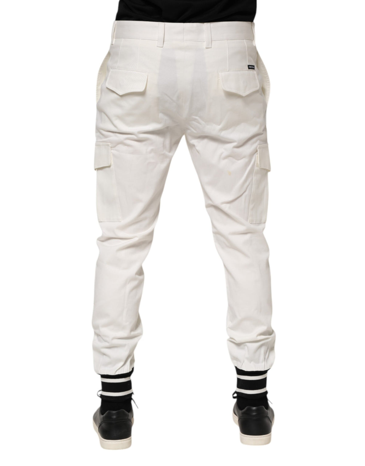 Dolce & Gabbana 9 To 5 Men's Skinny Regular Fit Stretch Cotton Joggers - White
