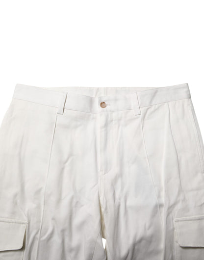 Dolce & Gabbana 9 To 5 Men's Skinny Regular Fit Stretch Cotton Joggers - White