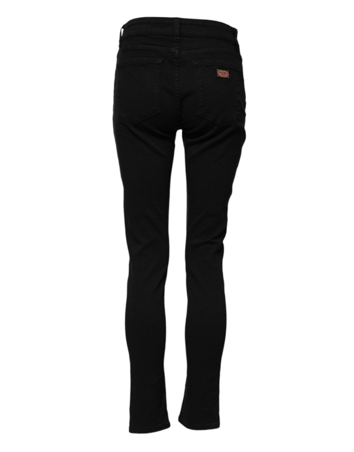 Dolce & Gabbana Women's Skinny Mid Rise Stretch Denim Cotton Jeans - Black