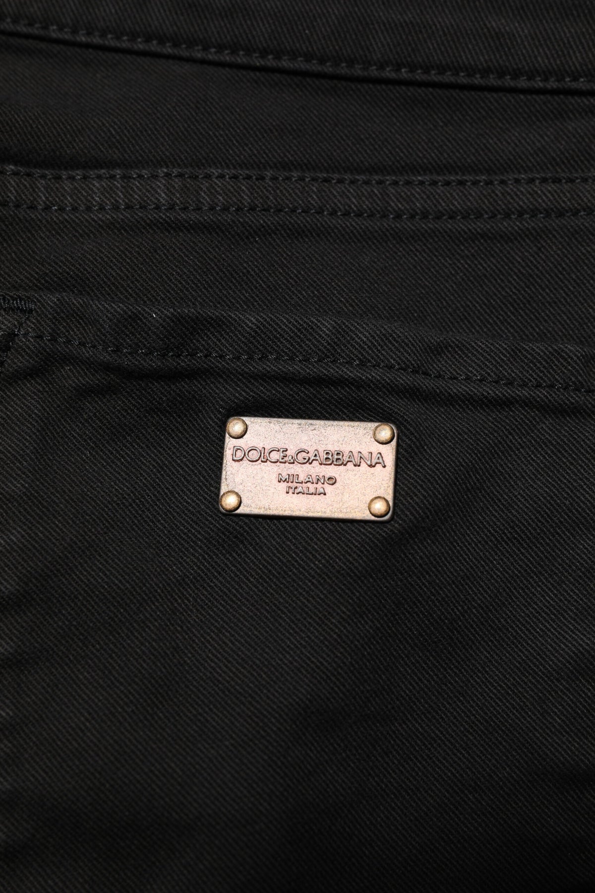 Dolce & Gabbana Women's Skinny Mid Rise Stretch Denim Cotton Jeans - Black
