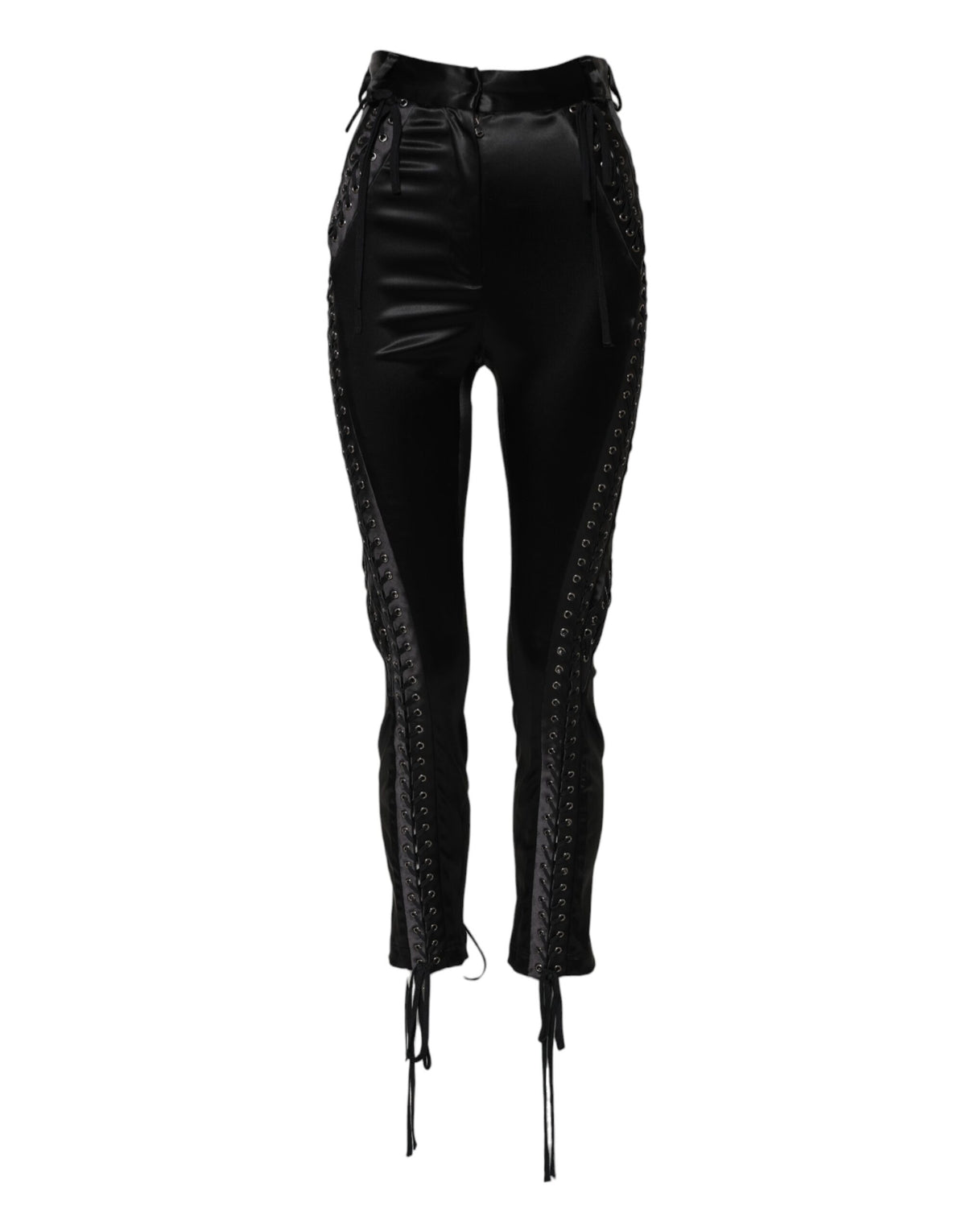 Dolce & Gabbana Women's Skinny High Rise Silk Nylon & Acetate Jeans - Black