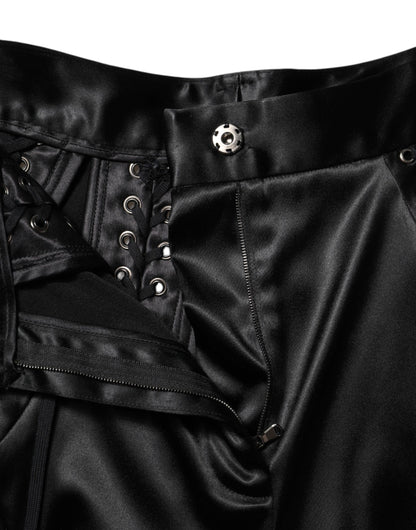 Dolce & Gabbana Women's Skinny High Rise Silk Nylon & Acetate Jeans - Black