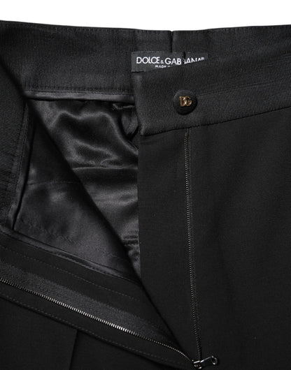 Dolce & Gabbana Women's Skinny High Rise Polyester Silk & Virgin Wool Jeans - Black