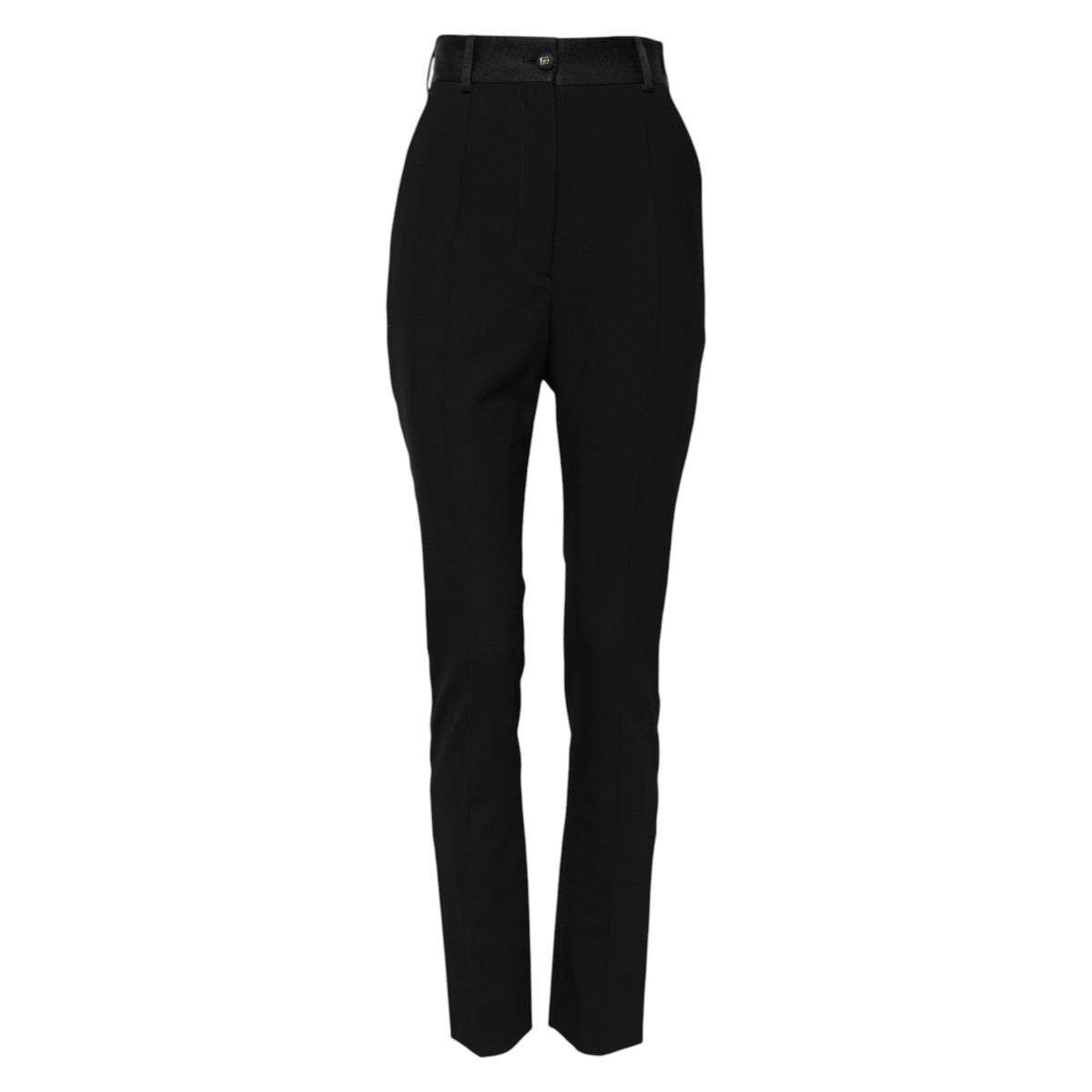 Dolce & Gabbana Women's Skinny High Rise Polyester Silk & Virgin Wool Jeans - Black