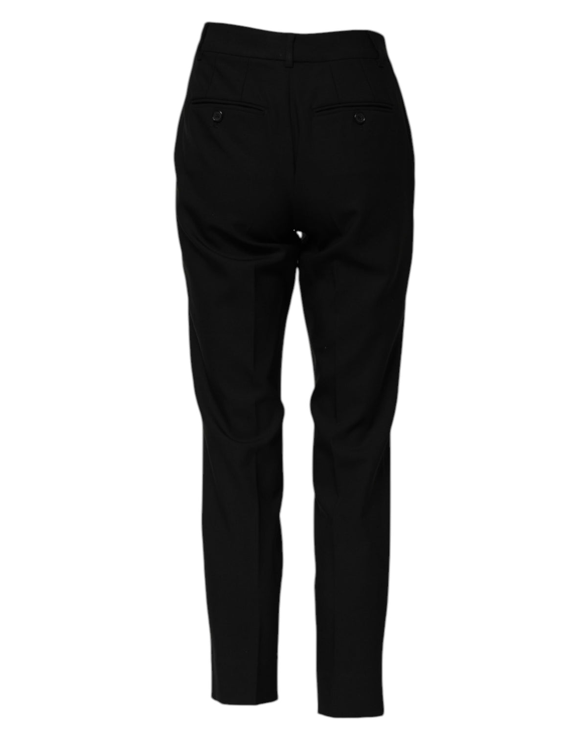 Dolce & Gabbana 9 To 5 Women's Tapered Leg High Rise Virgin Wool Jeans - Black