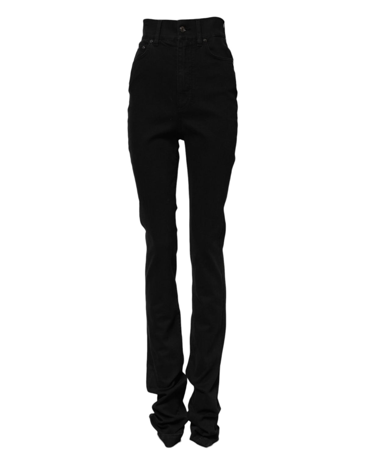 Dolce & Gabbana Women's Skinny High Rise Stretch Denim Cotton Viscose Jeans - Black