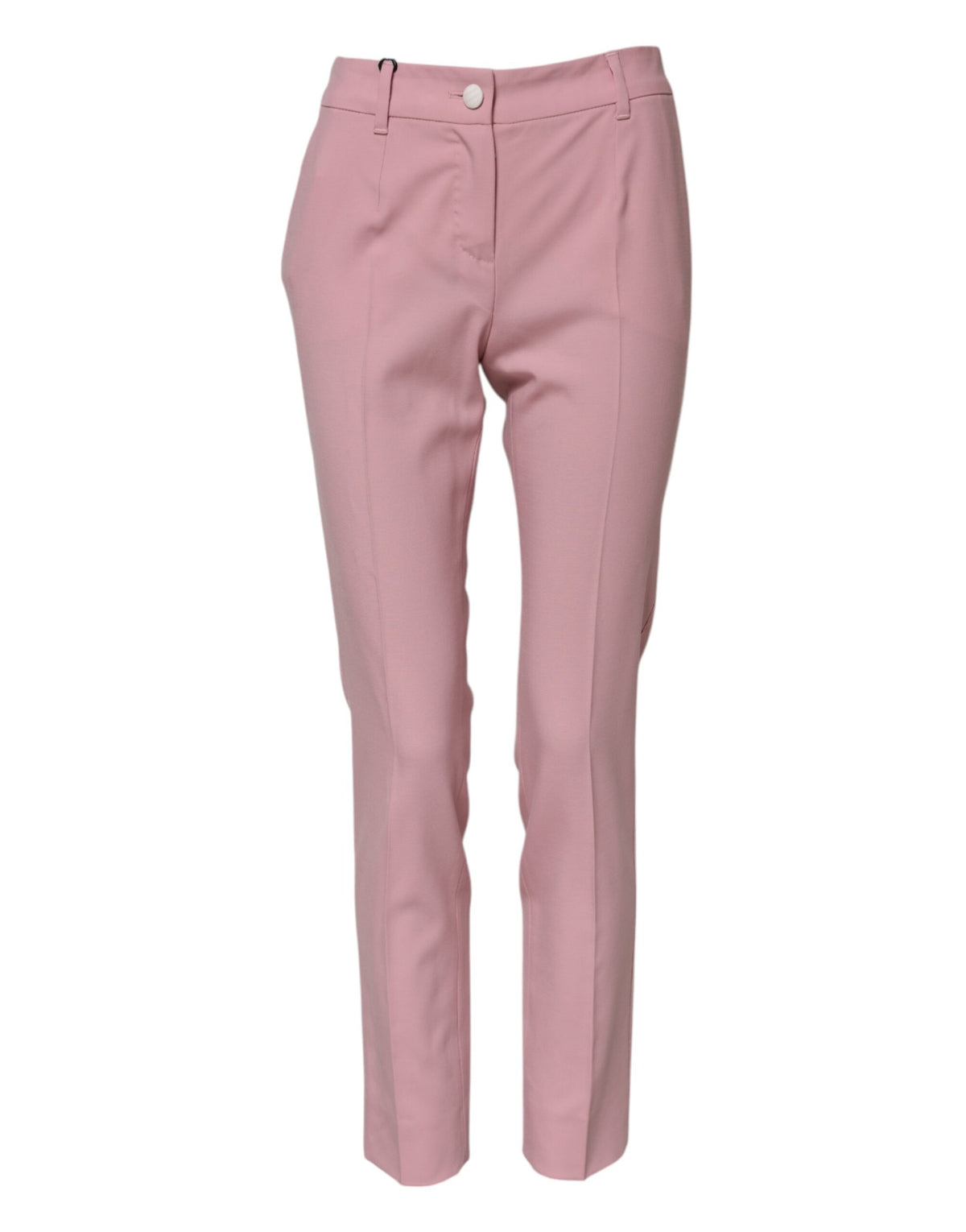 Dolce & Gabbana 9 To 5 Women's Tapered Leg High Rise Virgin Wool Jeans - Pink