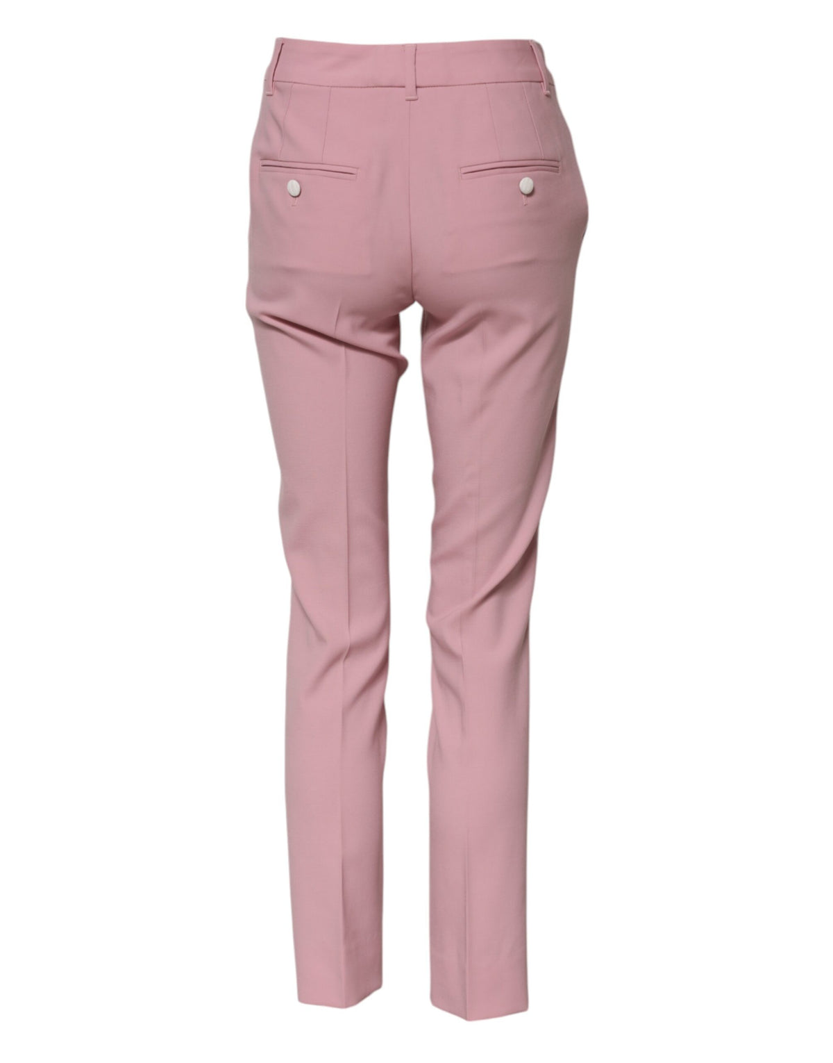Dolce & Gabbana 9 To 5 Women's Tapered Leg High Rise Virgin Wool Jeans - Pink