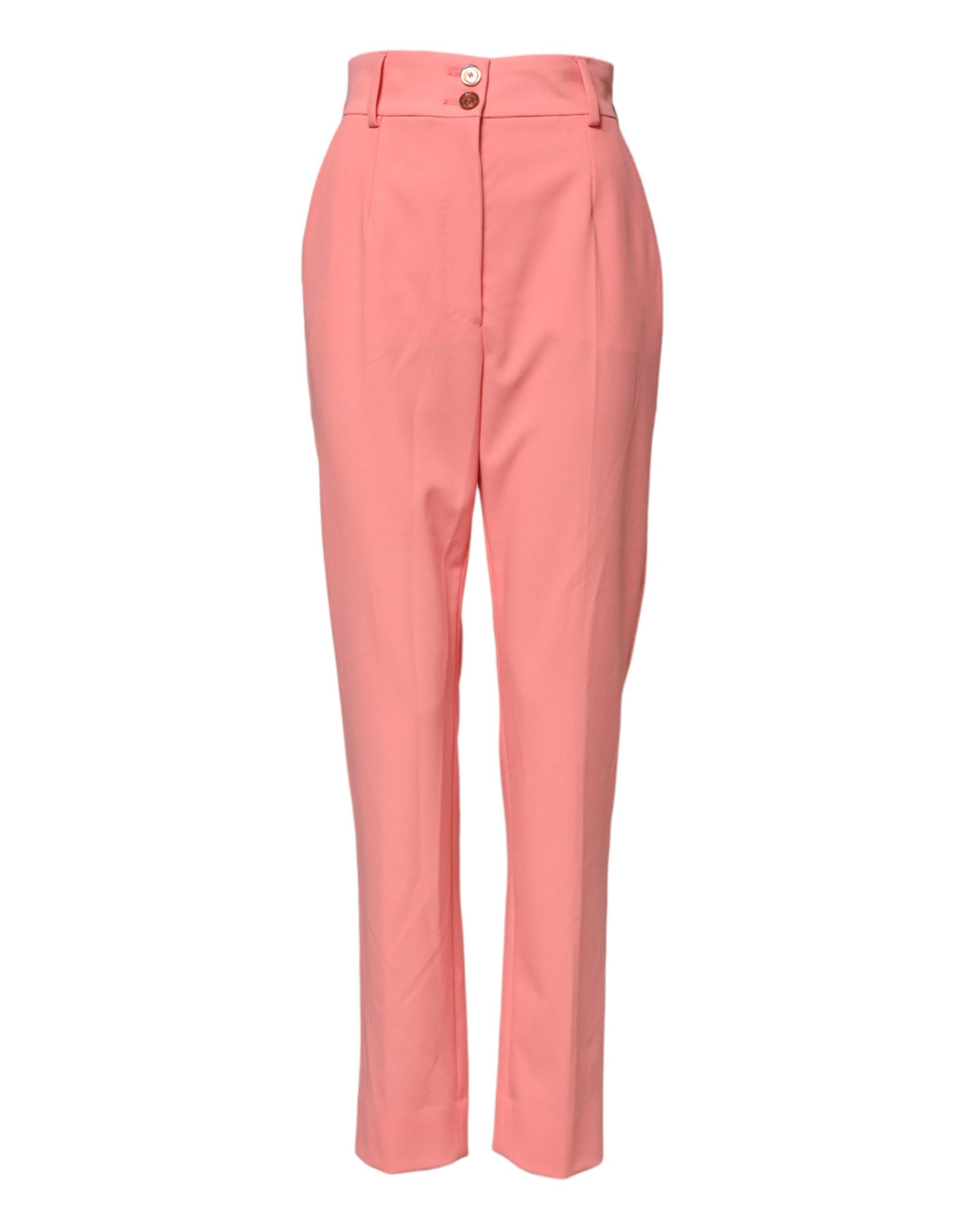 Dolce & Gabbana Women's Tapered Leg High Rise Stretch Viscose Polyester Jeans - Pink