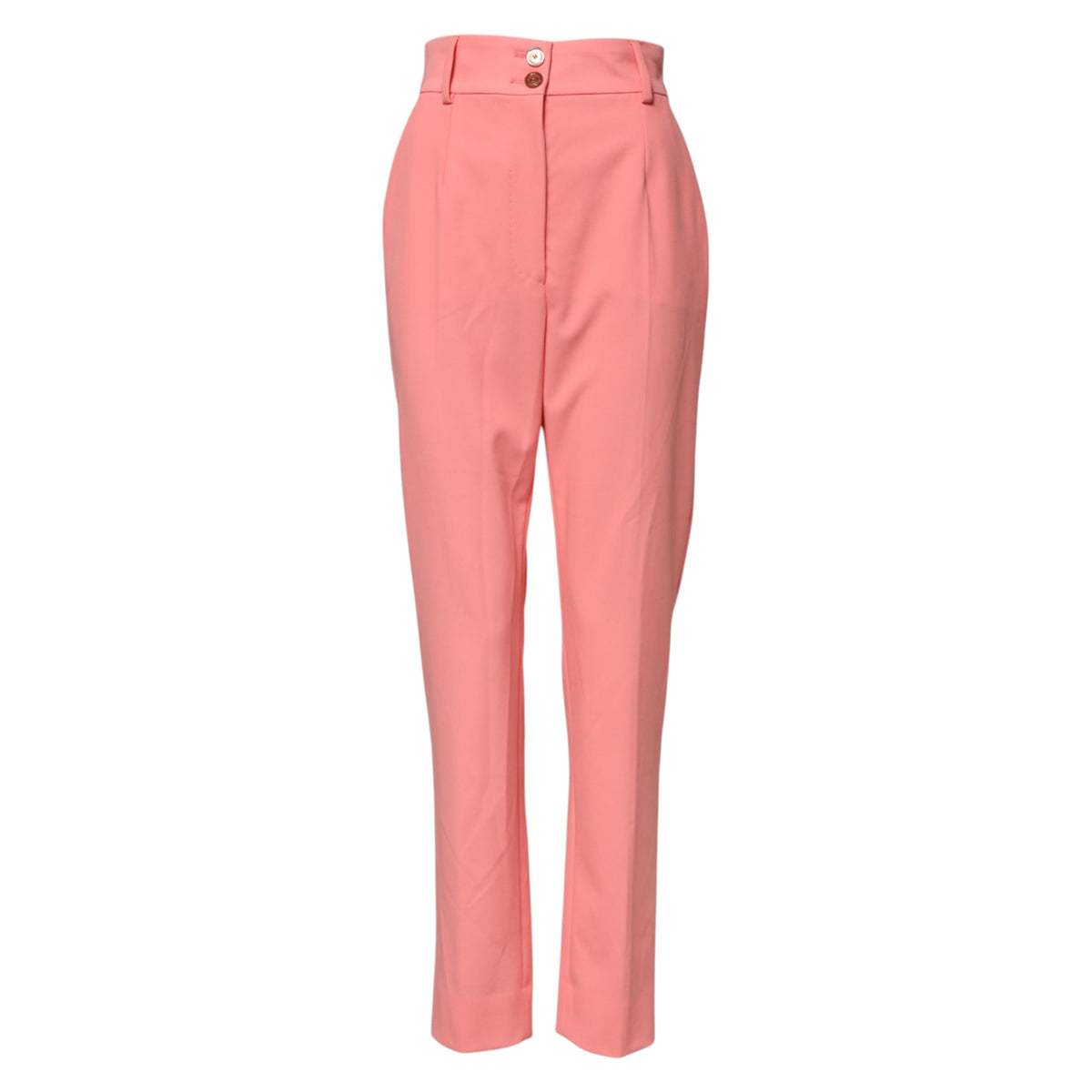 Dolce & Gabbana Women's Tapered Leg High Rise Stretch Viscose Polyester Jeans - Pink