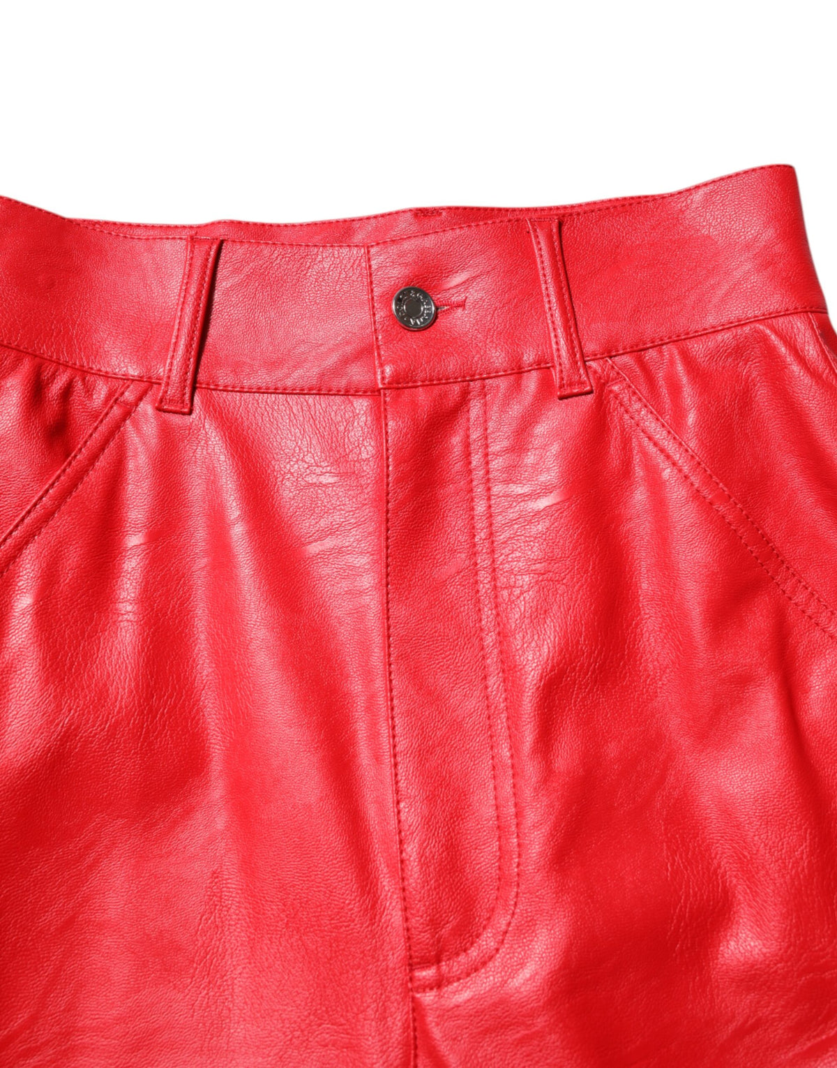 Dolce & Gabbana Women's Tapered Leg High Rise Viscose Jeans - Red