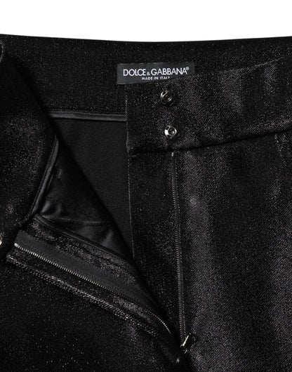 Dolce & Gabbana Women's Skinny High Rise Cotton Nylon Polyester & Lurex Jeans - Black