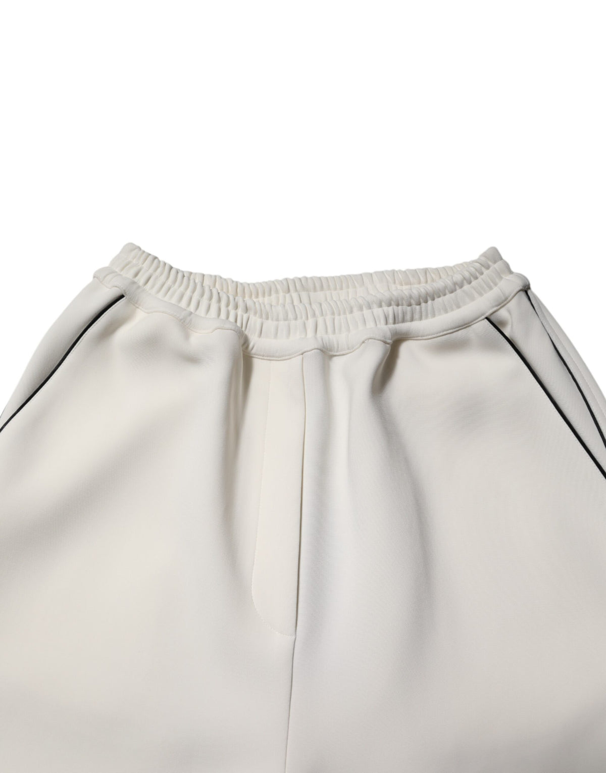 Dolce & Gabbana Women's Regular Fit Wide Mid Rise Stretch Viscose Jeans - White