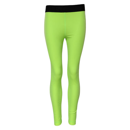 Dolce & Gabbana Women's Slim Leggings High Rise Stretch Nylon - Green