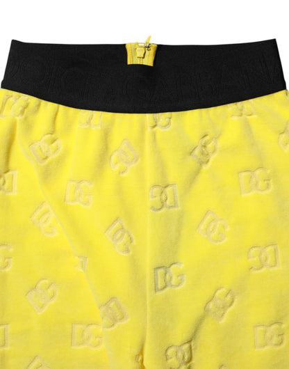 Dolce & Gabbana Women's Slim Leggings High Rise Cotton - Yellow