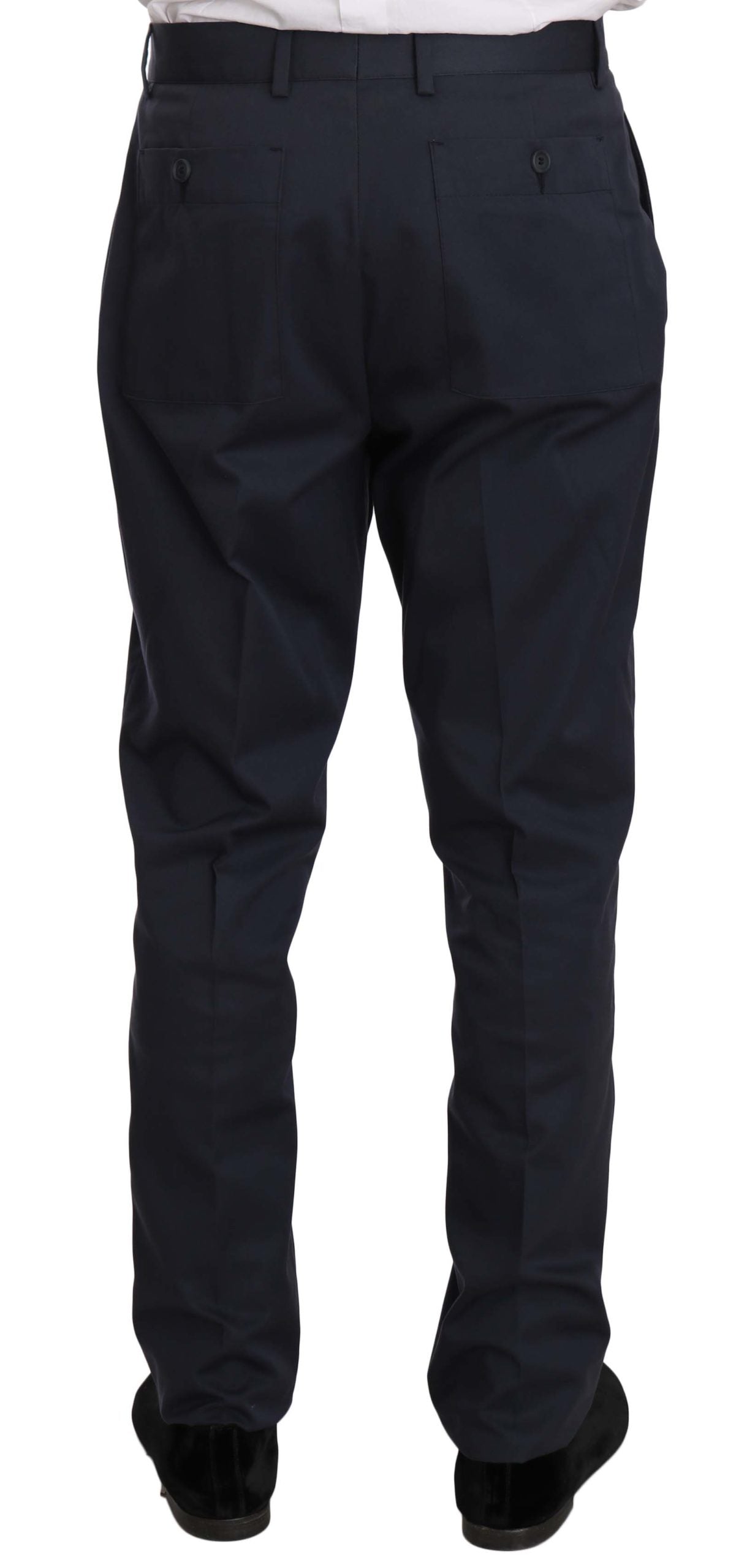 Romeo Gigli Men's Two Piece 3 Button Cotton Blue Solid Suit