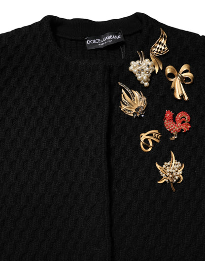Dolce & Gabbana Women's Quilted Cashmere Jacket - Black
