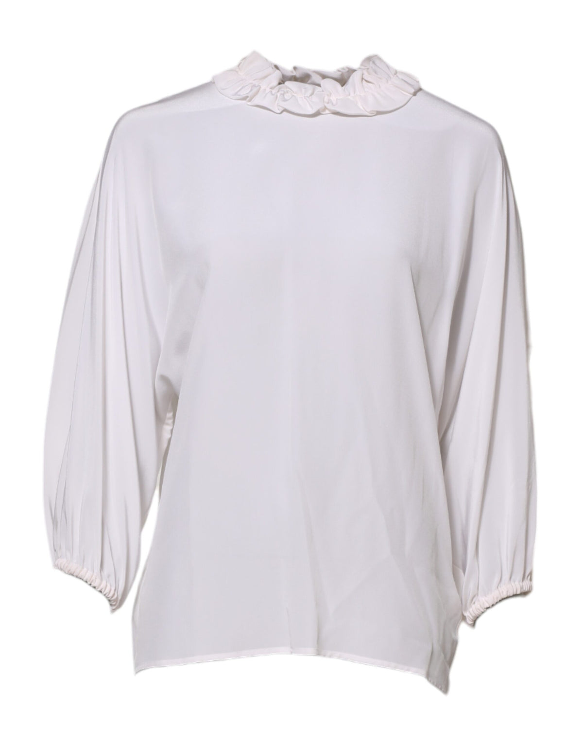 Dolce & Gabbana Women's Long-Sleeve Silk Blouse - White