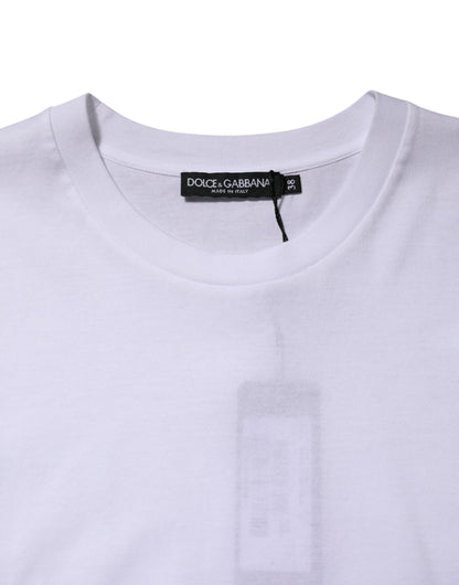 Dolce & Gabbana Women's Sleeveless Crew Neck Cotton T-Shirt - White