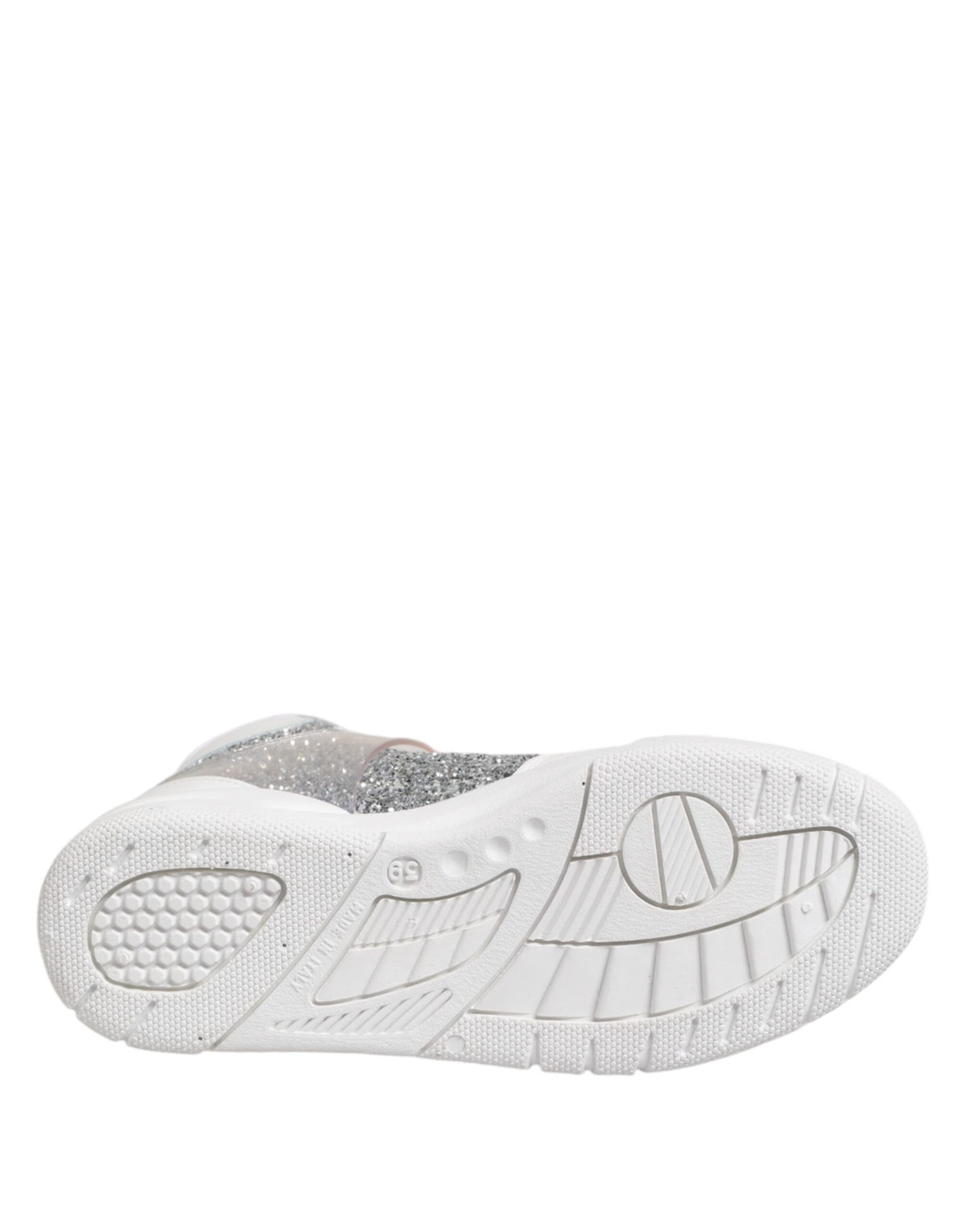Chiara Ferragni Women's High Top Leather & Rubber Sneakers - Silver White