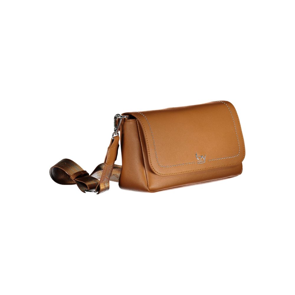 BYBLOS Brown Faux Leather Fold-Over Crossbody Handbag