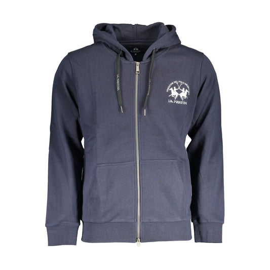 La Martina Blue Cotton Sweater