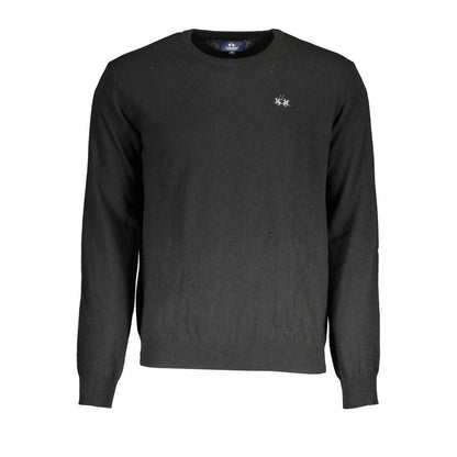La Martina Black Wool Sweater