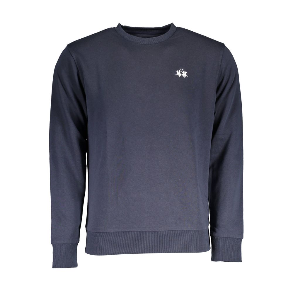 La Martina Blue Cotton Sweater