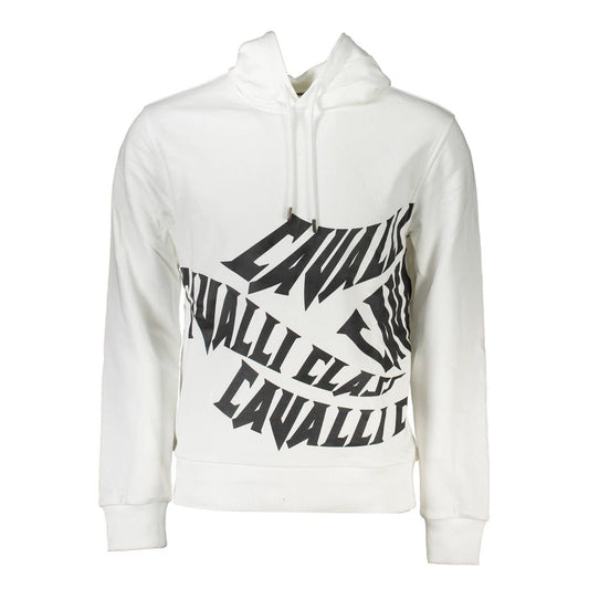 Cavalli Class White Cotton Sweater