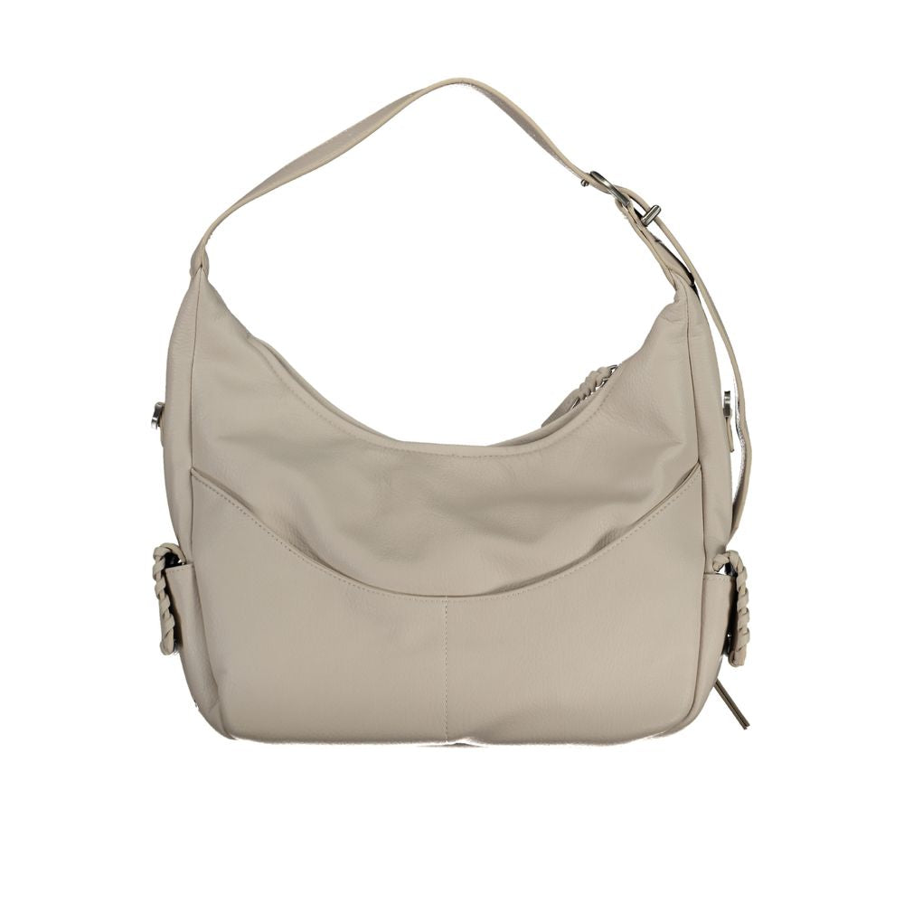 Handbag by Desigual for women in polyethylene white features a refined silhouette, showcasing a secure zipper, organized external-pockets & internal-pockets, and versatile shoulder-strap, adjustable-strap & handle for a refined finish.