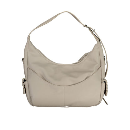 Handbag by Desigual for women in polyethylene white features a refined silhouette, showcasing a secure zipper, organized external-pockets & internal-pockets, and versatile shoulder-strap, adjustable-strap & handle for a refined finish.