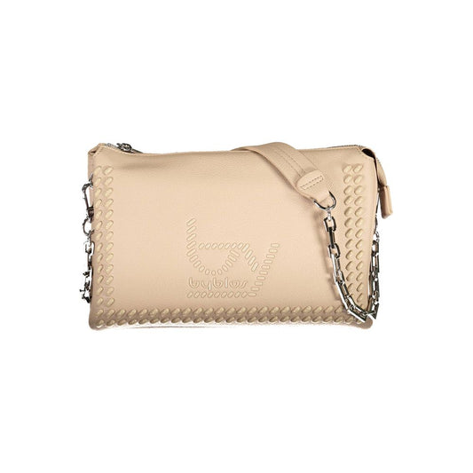 BYBLOS Beige Leather Effect Chain Crossbody Handbag