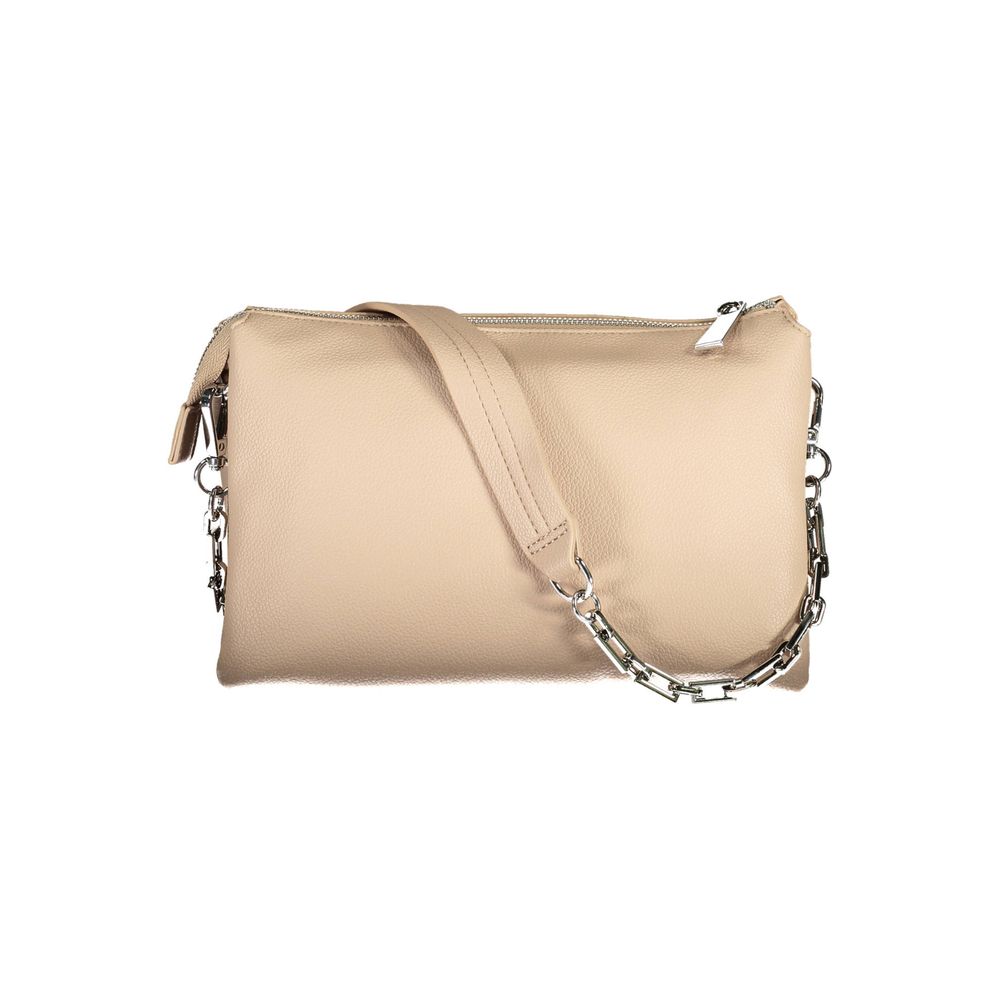 BYBLOS Beige Leather Effect Chain Crossbody Handbag
