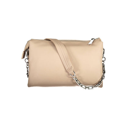 BYBLOS Beige Leather Effect Chain Crossbody Handbag