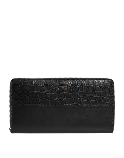 Dolce & Gabbana Exotic Leather Cardholder Wallet - Black Green Signature
