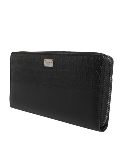 Dolce & Gabbana Exotic Leather Cardholder Wallet - Black Green Signature