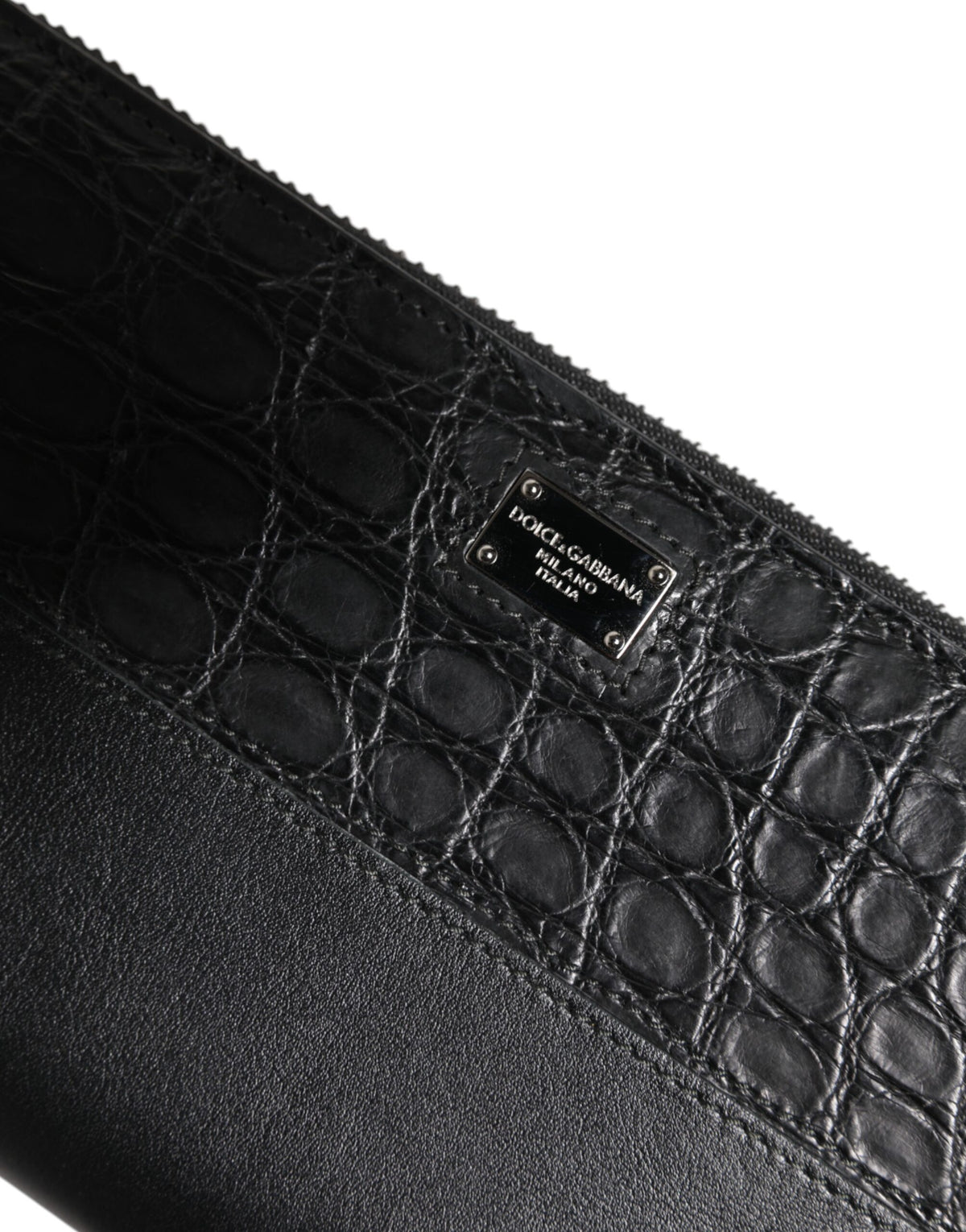 Dolce & Gabbana Exotic Leather Cardholder Wallet - Black Green Signature