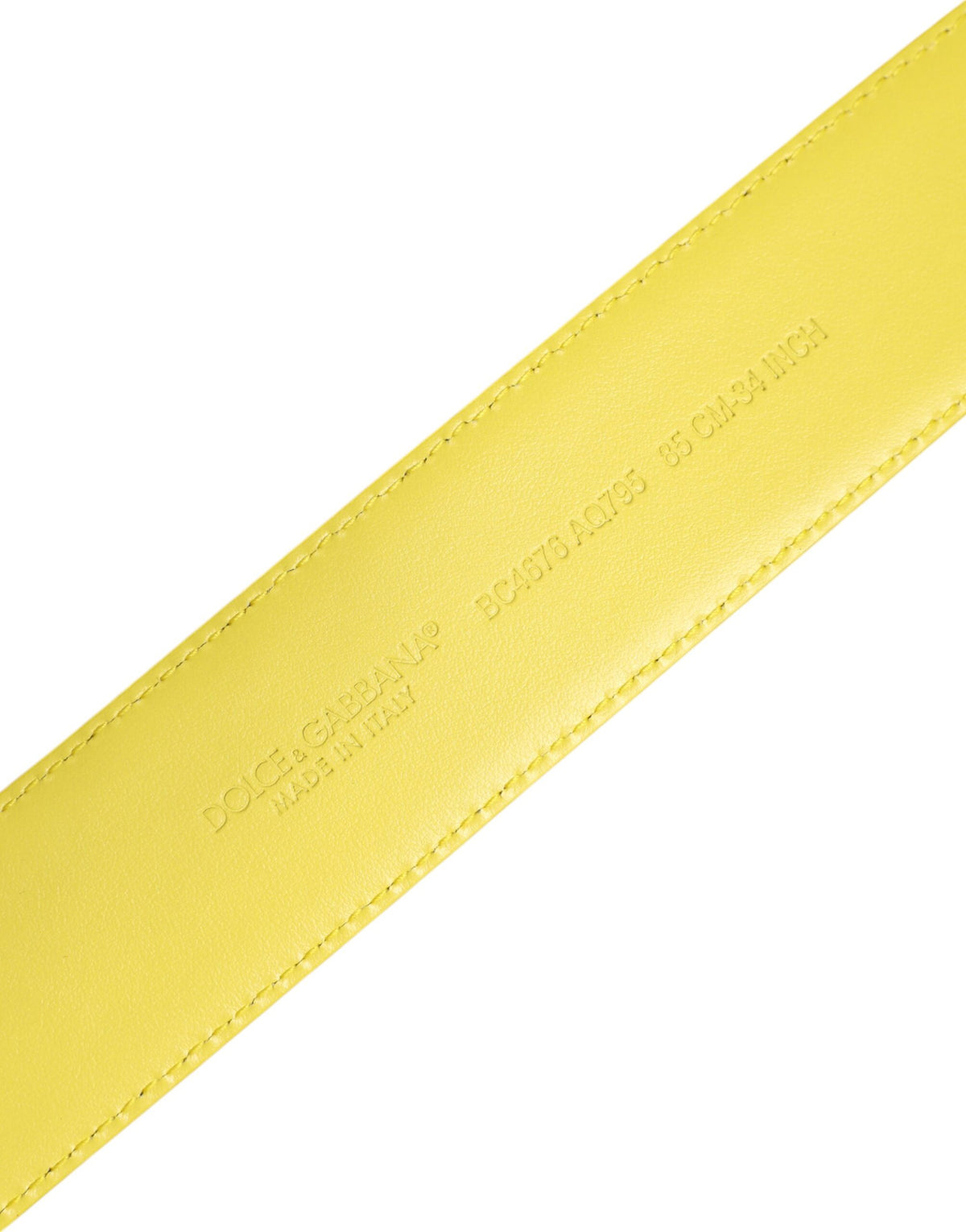 Dolce & Gabbana Calf Leather Belt - Green Silver Yellow
