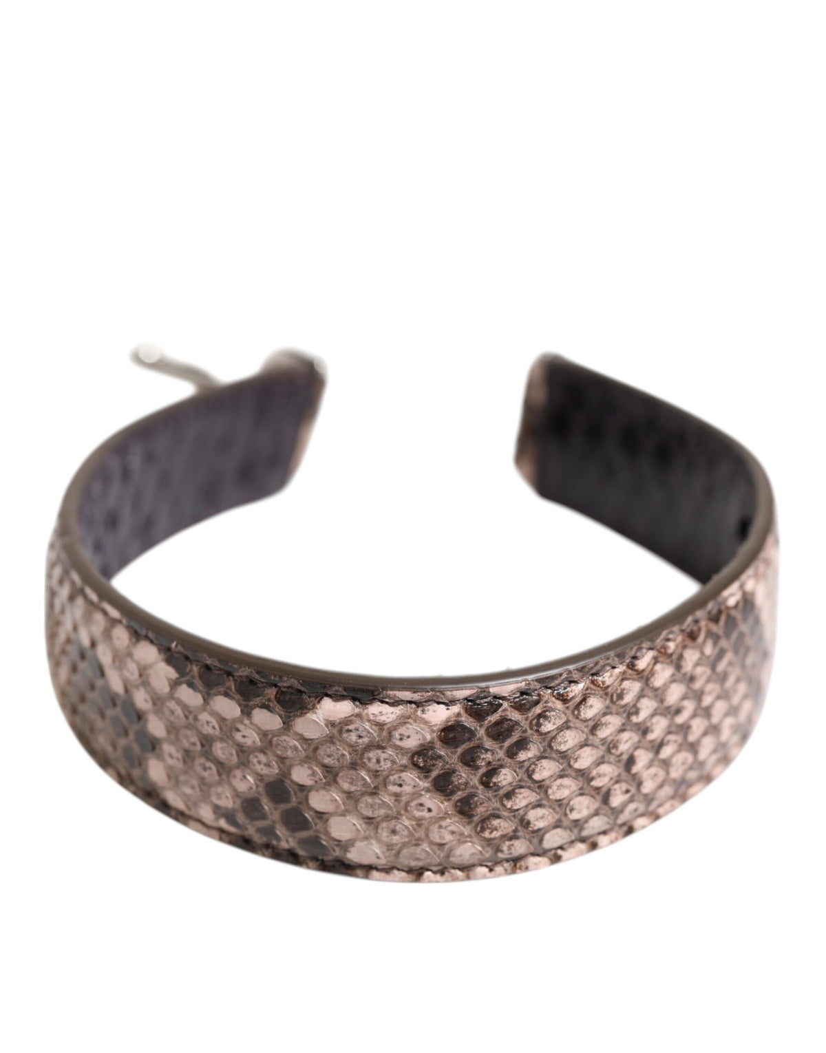 Dolce & Gabbana Python Leather Shoulder Strap - Brown Silver