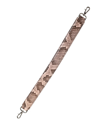 Dolce & Gabbana Python Leather Shoulder Strap - Brown Silver