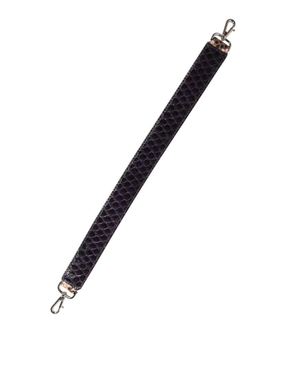 Dolce & Gabbana Python Leather Shoulder Strap - Brown Silver