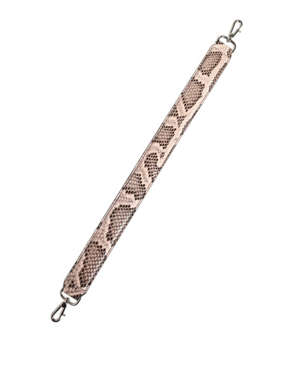 Dolce & Gabbana Python Leather Shoulder Strap - Beige Brown Silver