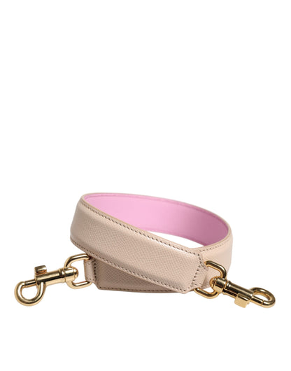 Dolce & Gabbana Leather Metal Shoulder Strap - Beige Gold Pink