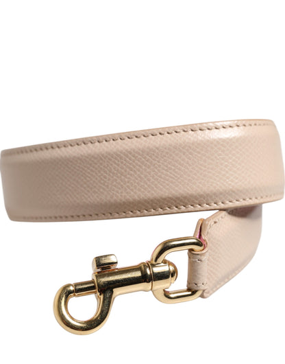 Dolce & Gabbana Leather Metal Shoulder Strap - Beige Gold Pink