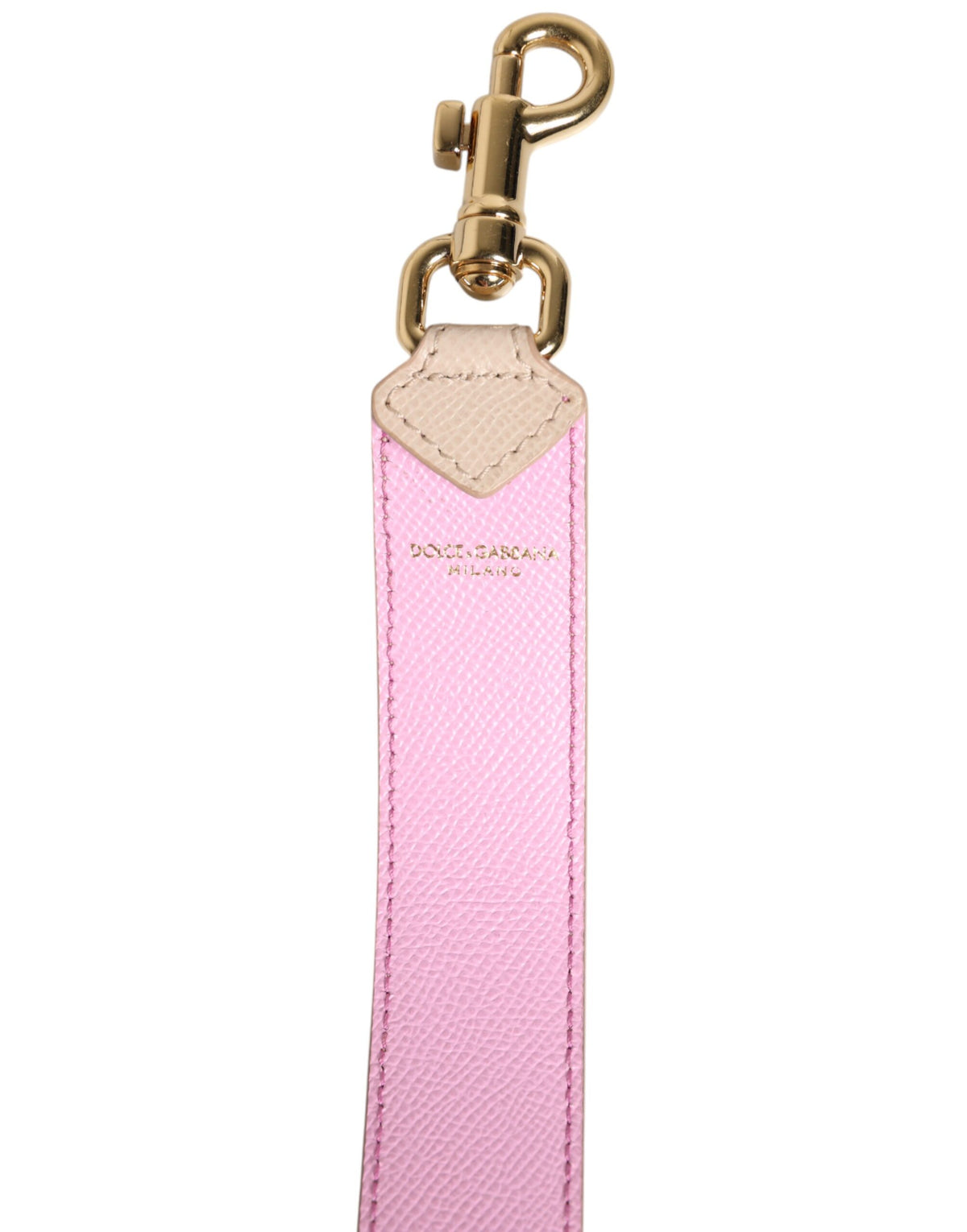 Dolce & Gabbana Leather Metal Shoulder Strap - Beige Gold Pink