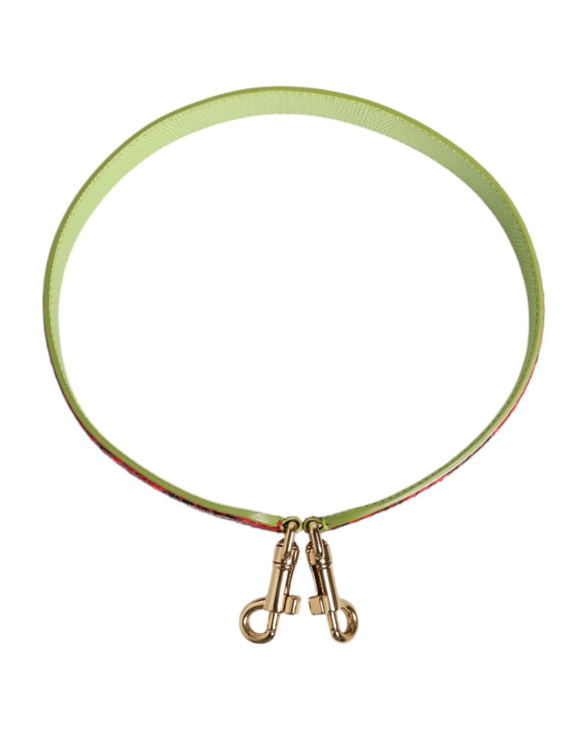 Dolce & Gabbana Calf Python Leather Shoulder Strap - Gold Green Red