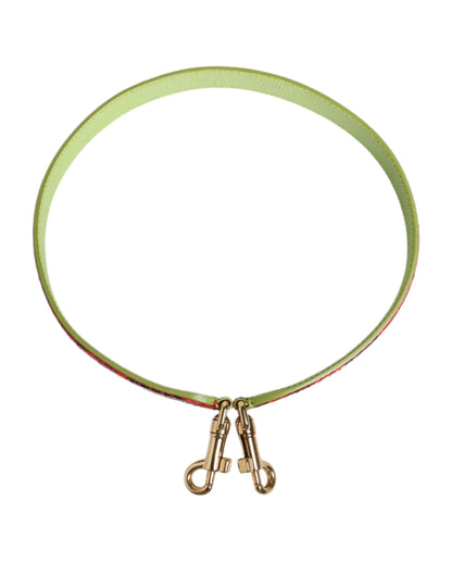 Dolce & Gabbana Calf Python Leather Shoulder Strap - Gold Green Red